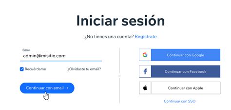 wix iniciar sesin|Gestionar tu cuenta 